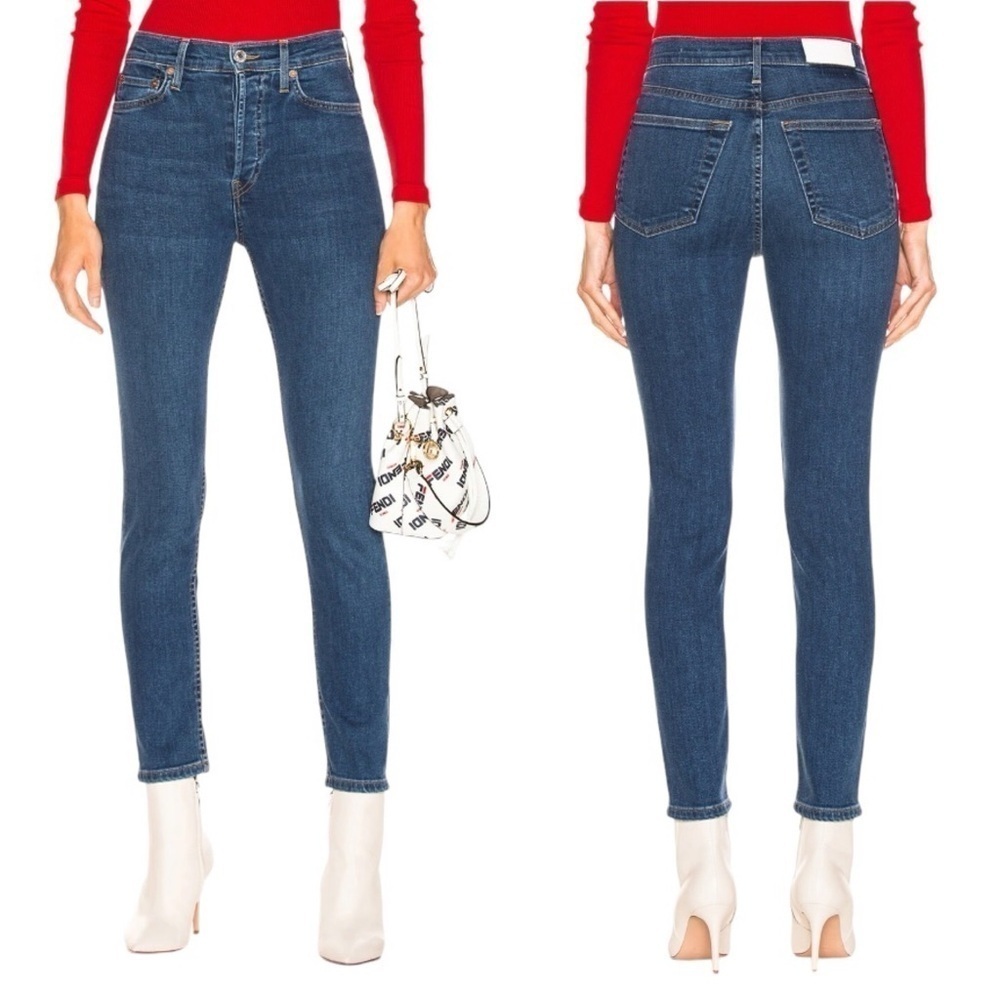 RE/DONE x REVOLVE High‎ Rise Ankle Crop Skinny Jeans